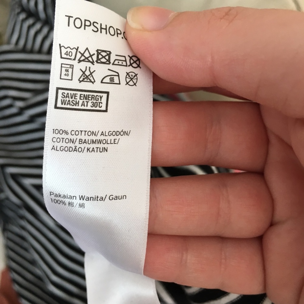 π TopShop B&W Striped Cold Shoulder Dress - Picture 5 of 5
